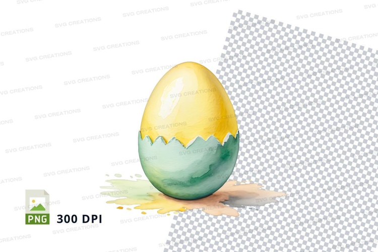 Cracked easter egg clipart png