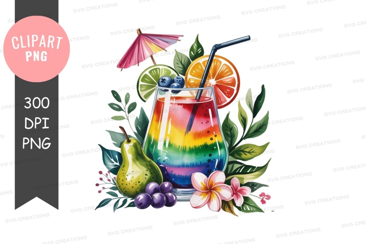 Rainbow fruit cocktail