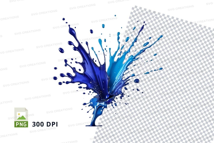 Blue liquid splash clipart png