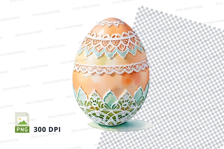 Decorated easter egg clipart png
