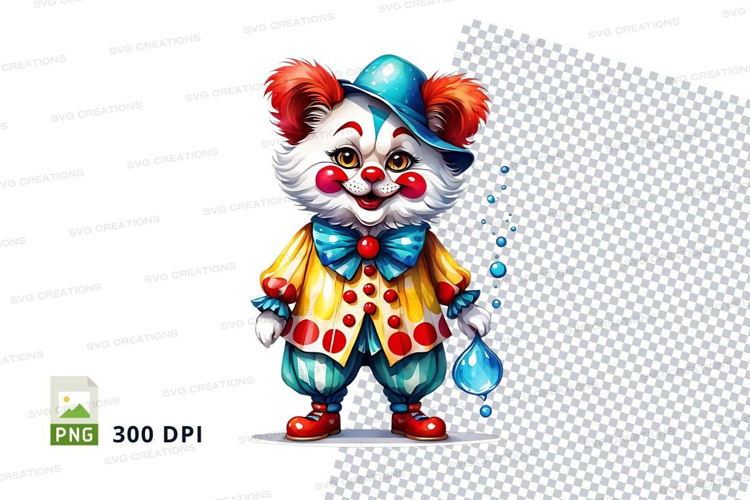 Clown cat character illustration