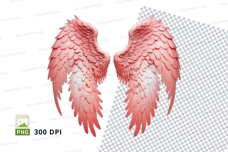 Pink angel wings clipart png