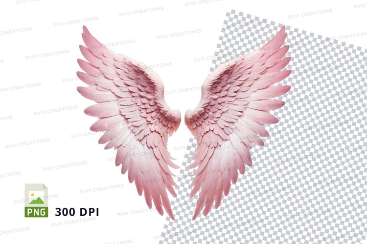 Pink angel wings clipart png