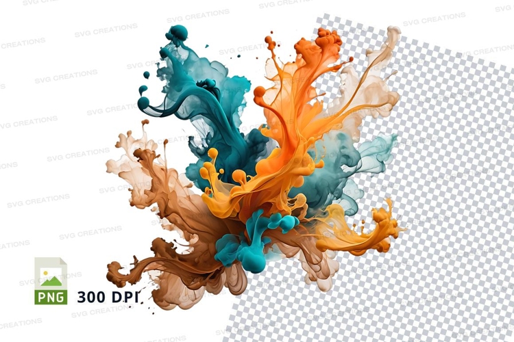 Abstract color splash clipart png