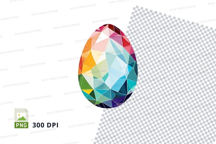 Colorful geometric gemstone png
