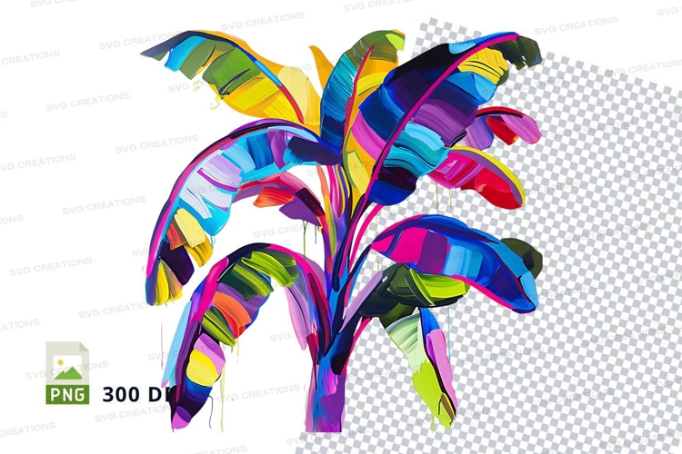 Colorful tropical plant clipart png