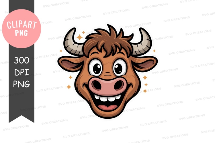 Cow Face Clipart Image 14