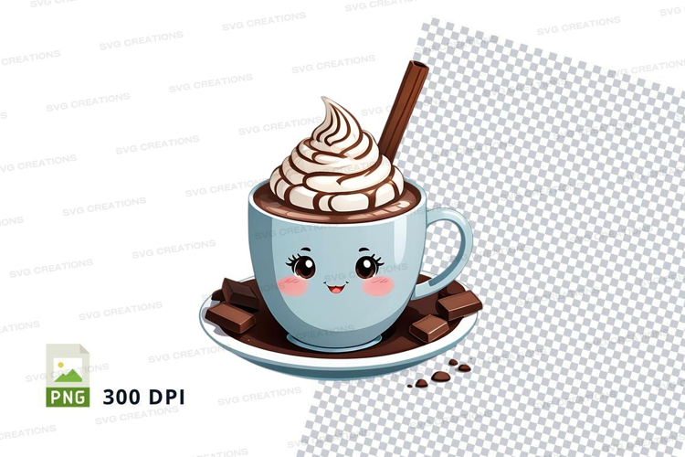 Cute hot chocolate mug mockup