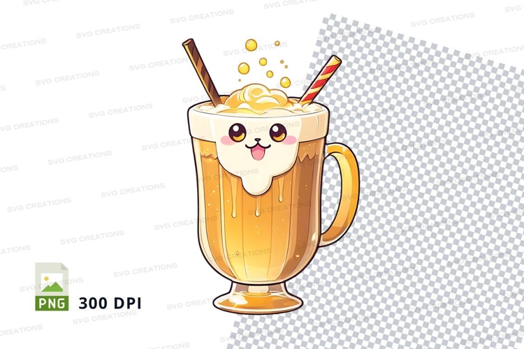 Cute cartoon coffee mug mockup