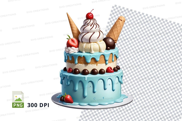 Ice cream cake mockup
