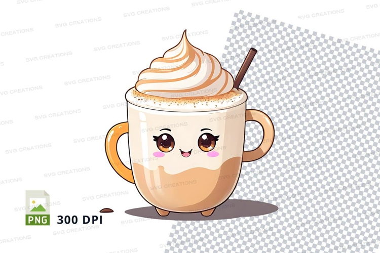 Cute cartoon coffee mug mockup