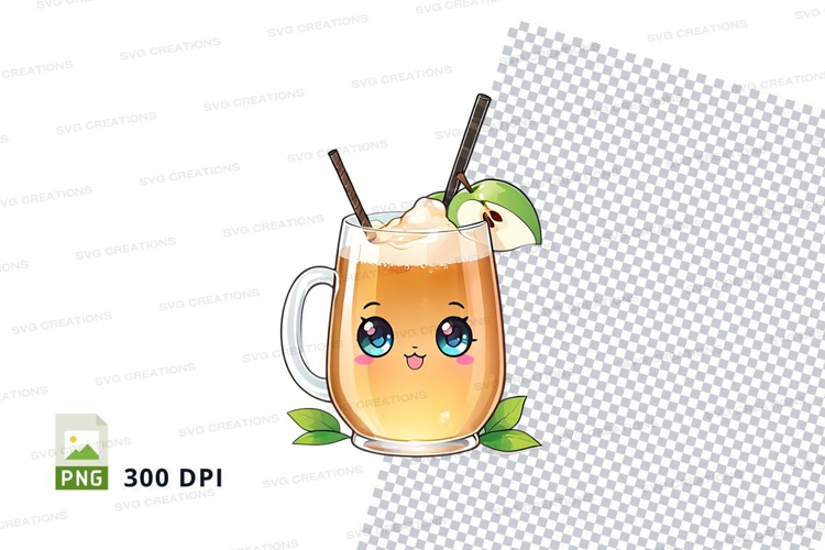 Cute iced tea in glass mockup