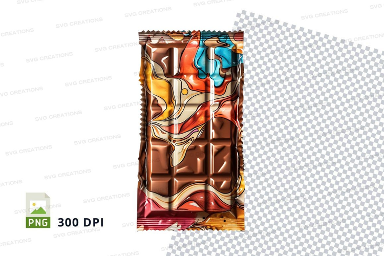 Chocolate bar packaging mockup