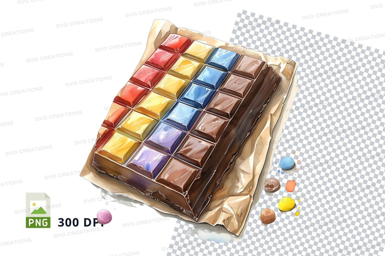 Chocolate bar packaging mockup