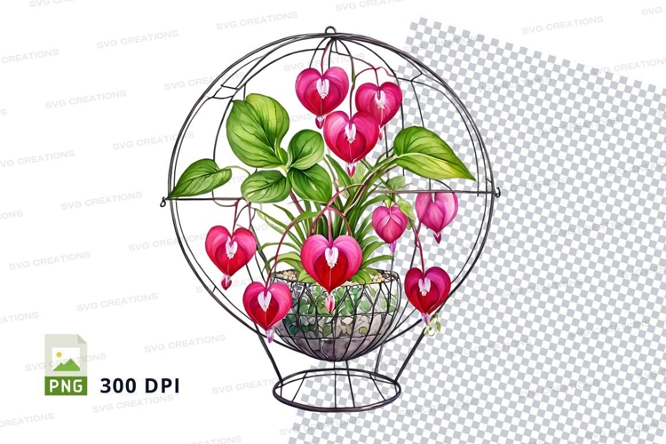 Red Flower Clipart Image 17