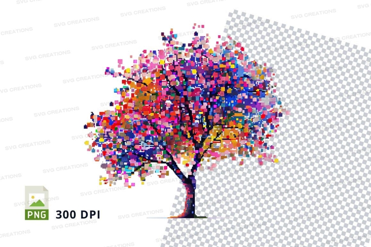 Colorful tree clipart png