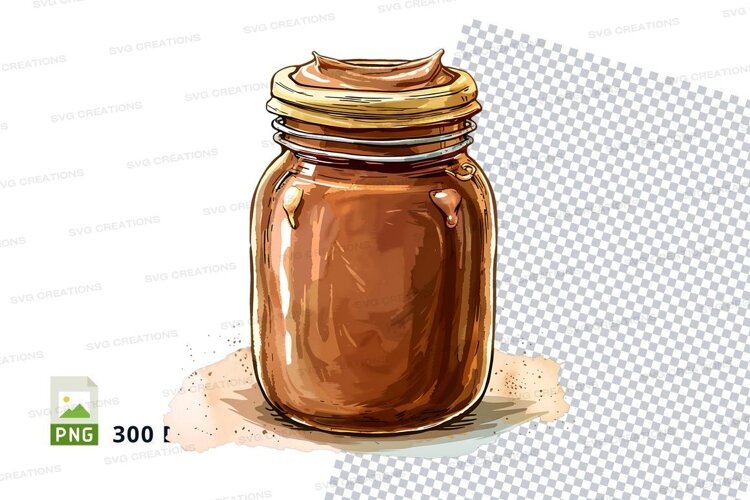 Chocolate spread jar mockup example image 1