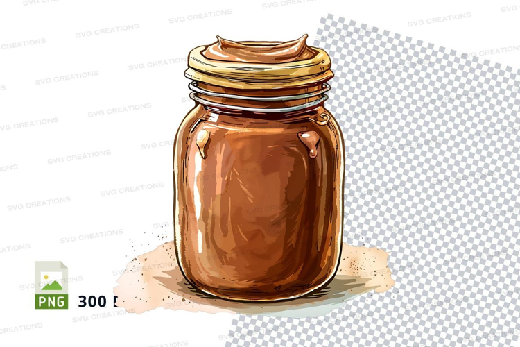 Chocolate spread jar mockup