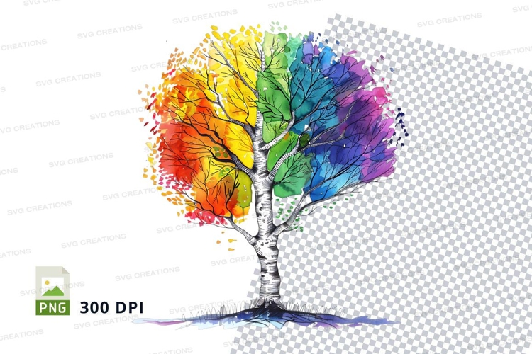 Watercolor Rainbow Clipart Image 24