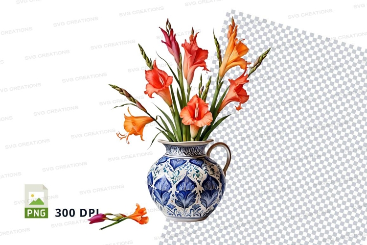 Blue Flowers Clipart Image 9