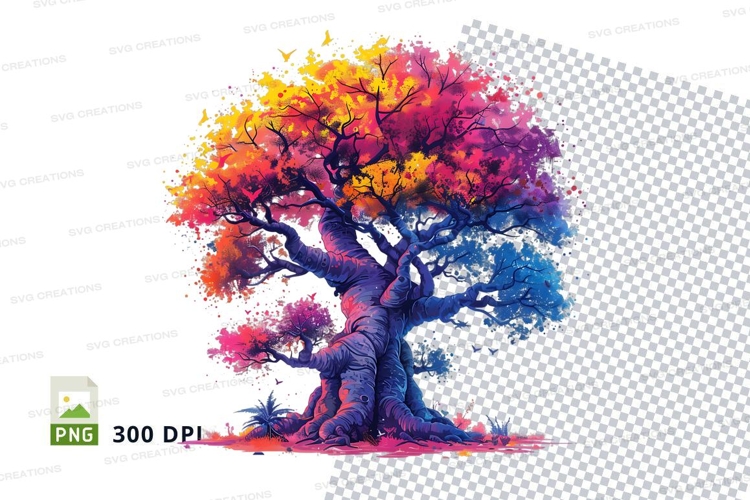 Colorful tree clipart png