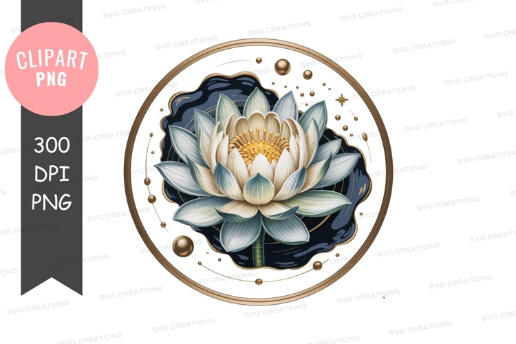 Elegant lotus flower clipart png