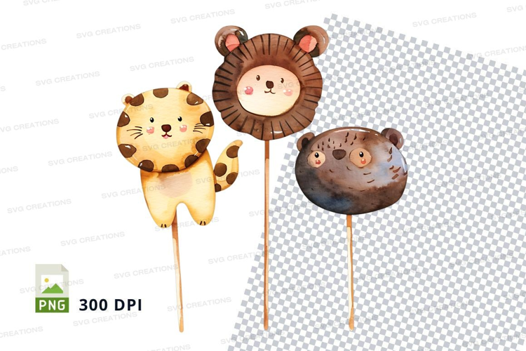 Animal-themed cake pops mockup
