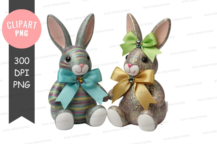 Decorative easter bunny figurines