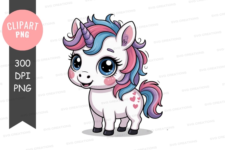 Cute unicorn clipart png example image 1