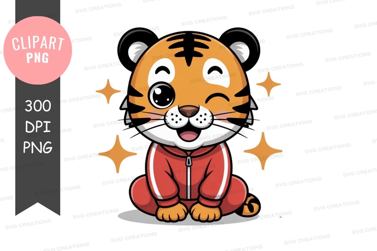 Cute Tiger Clipart Image 15