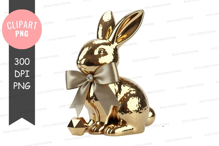 Golden bunny figurine