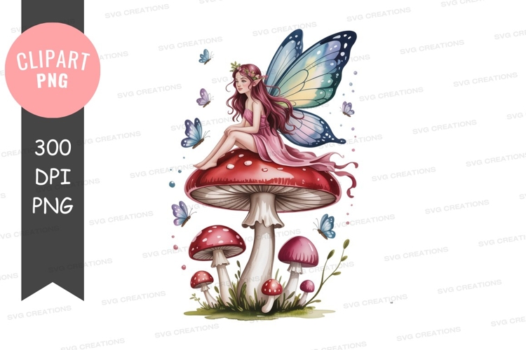Fairy on mushroom