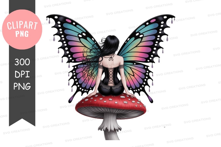 Enchanted fairy on mushroom
