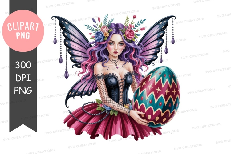 Enchanted fairy with easter egg
