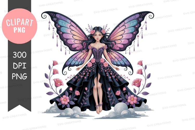 Enchanted fairy with butterfly wings