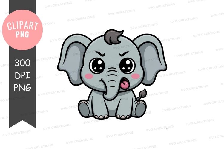 Cute Elephant Clipart Image 2