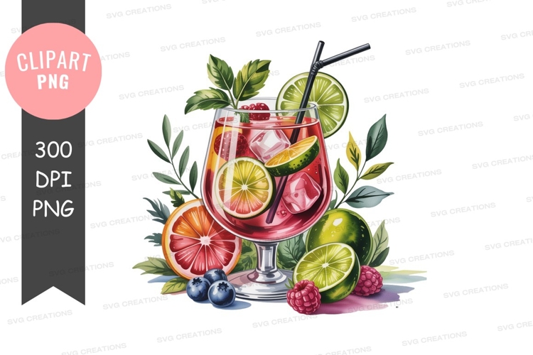 Vibrant summer cocktail