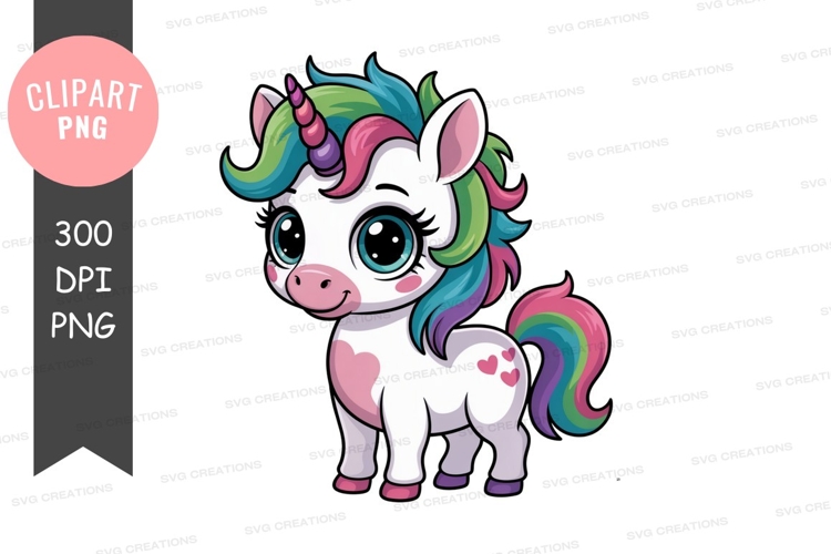 Cute unicorn clipart png example image 1