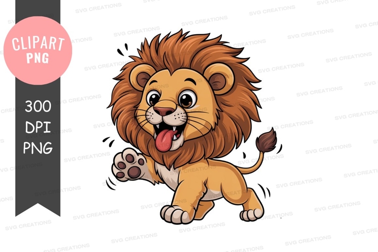 Cute Lion Clipart Image 4