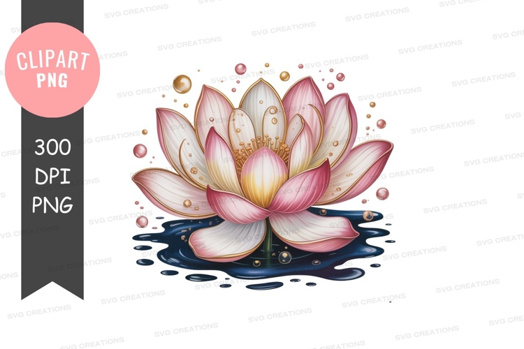Elegant lotus flower clipart png