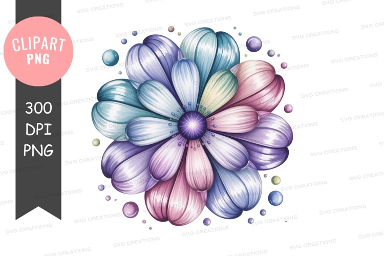Colorful flower clipart png