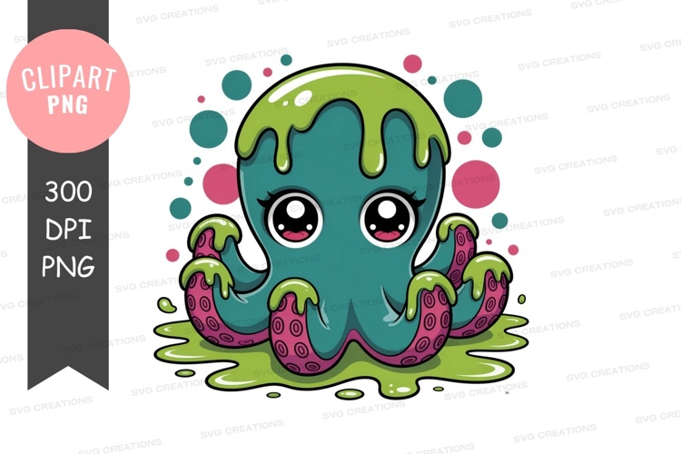 Cute Octopus Clipart Image 5