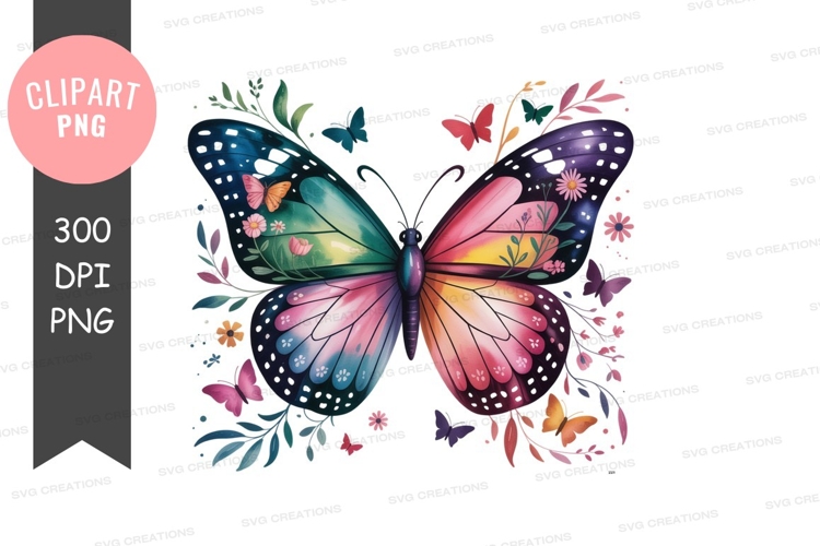 Vibrant butterfly clipart png