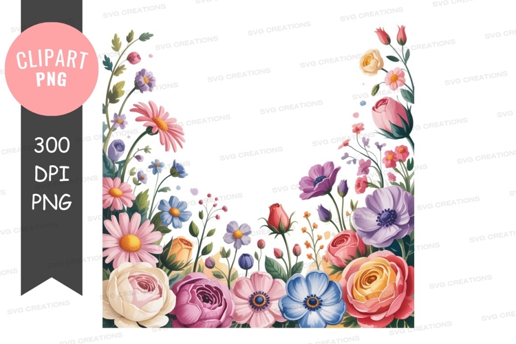 Floral Border Png Image 6
