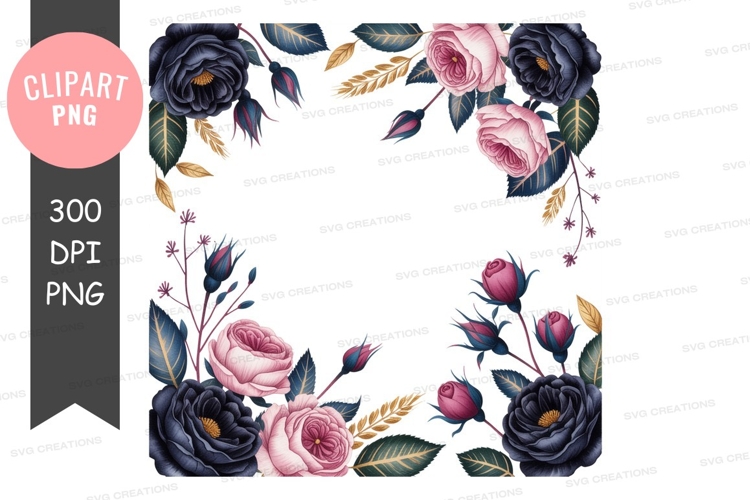 Floral Border Png Image 5