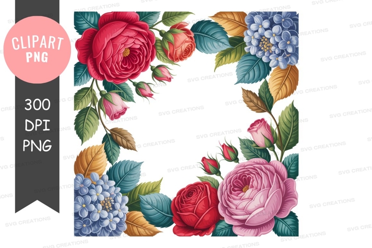 Floral frame clipart png
