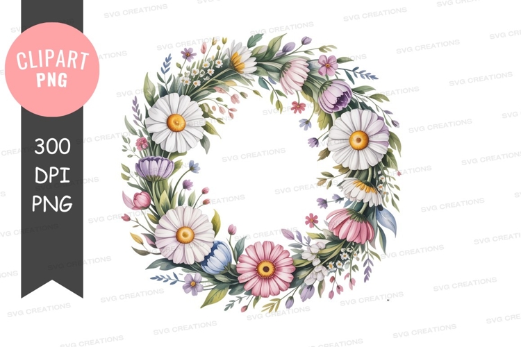 Floral wreath clipart png