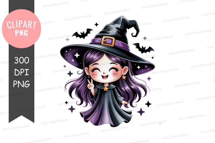 Cute Witch Clipart Image 15