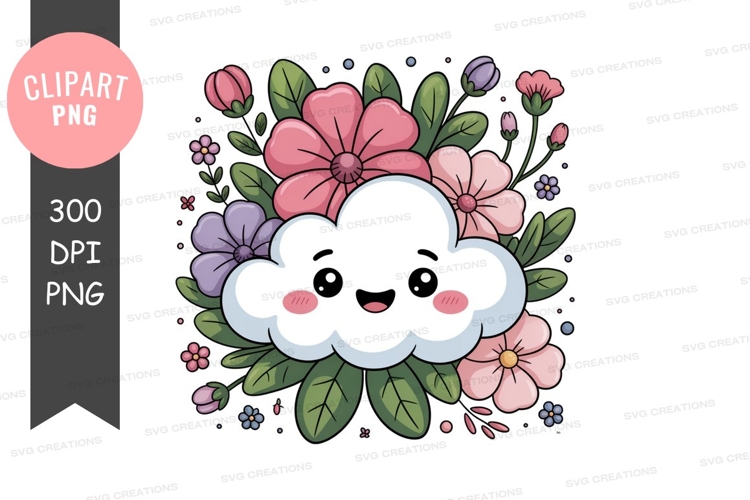 Cute Cloud Clipart Image 17
