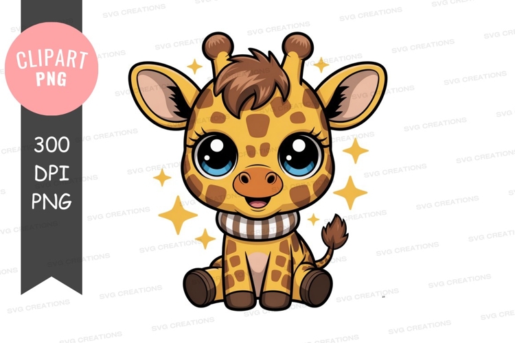 Cute Giraffe Clipart Image 4